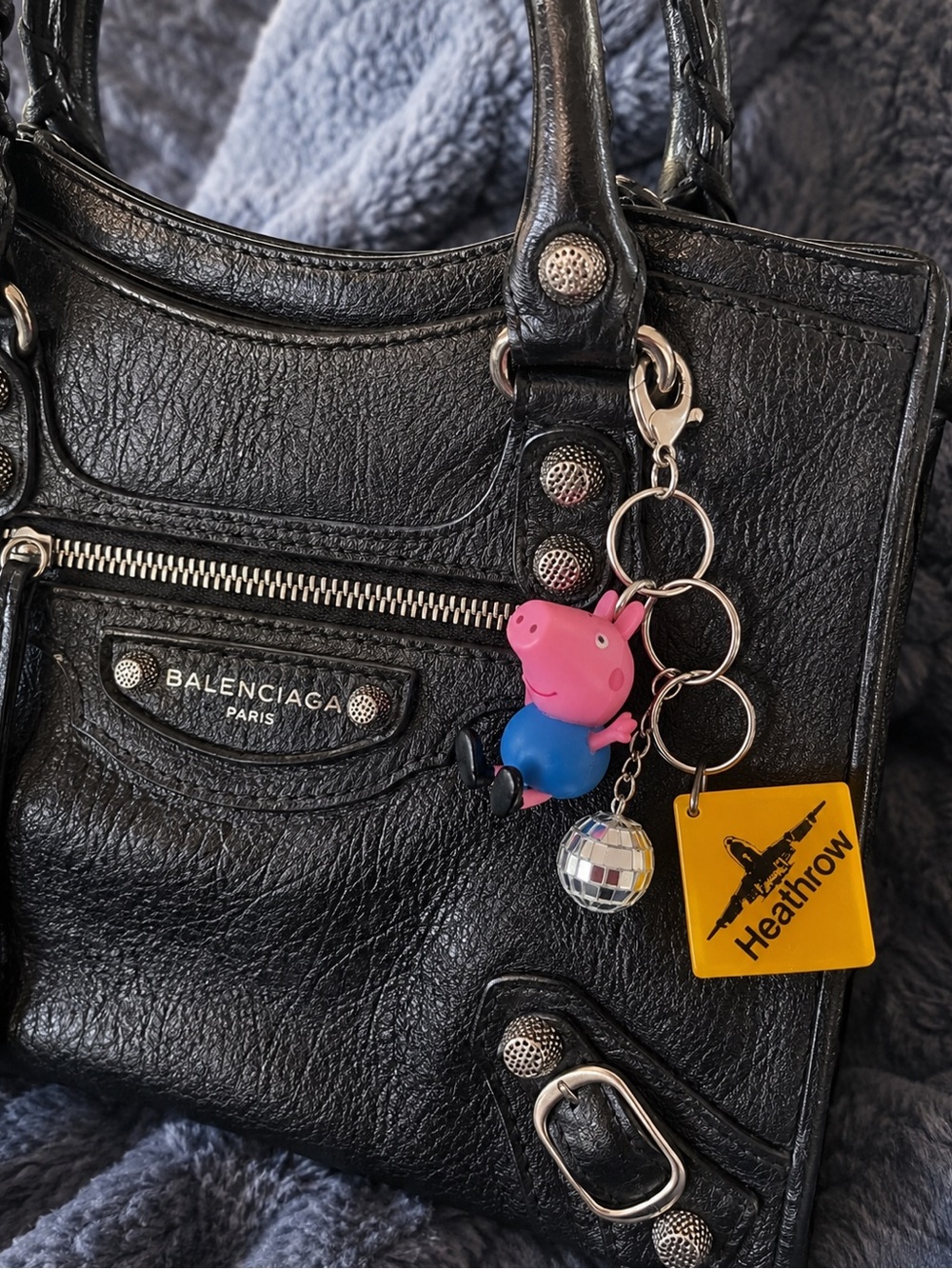 Peppa Pig Keychain Purse Charm Heathrow Tag Disco Ball Cute Kawaii Vintage Mix
